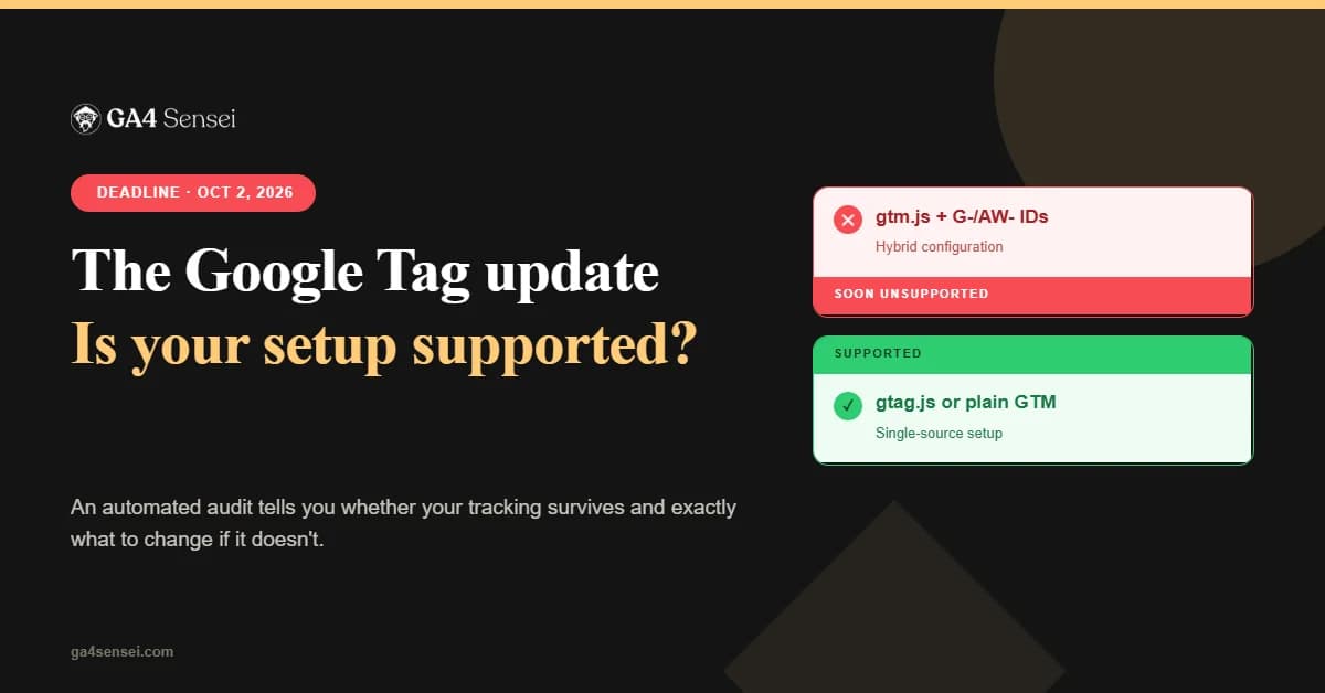 Google Tag Update October 2026 - Is Your Setup Affected?