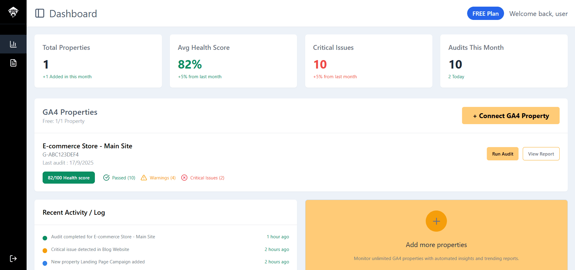 Hero section screenshot